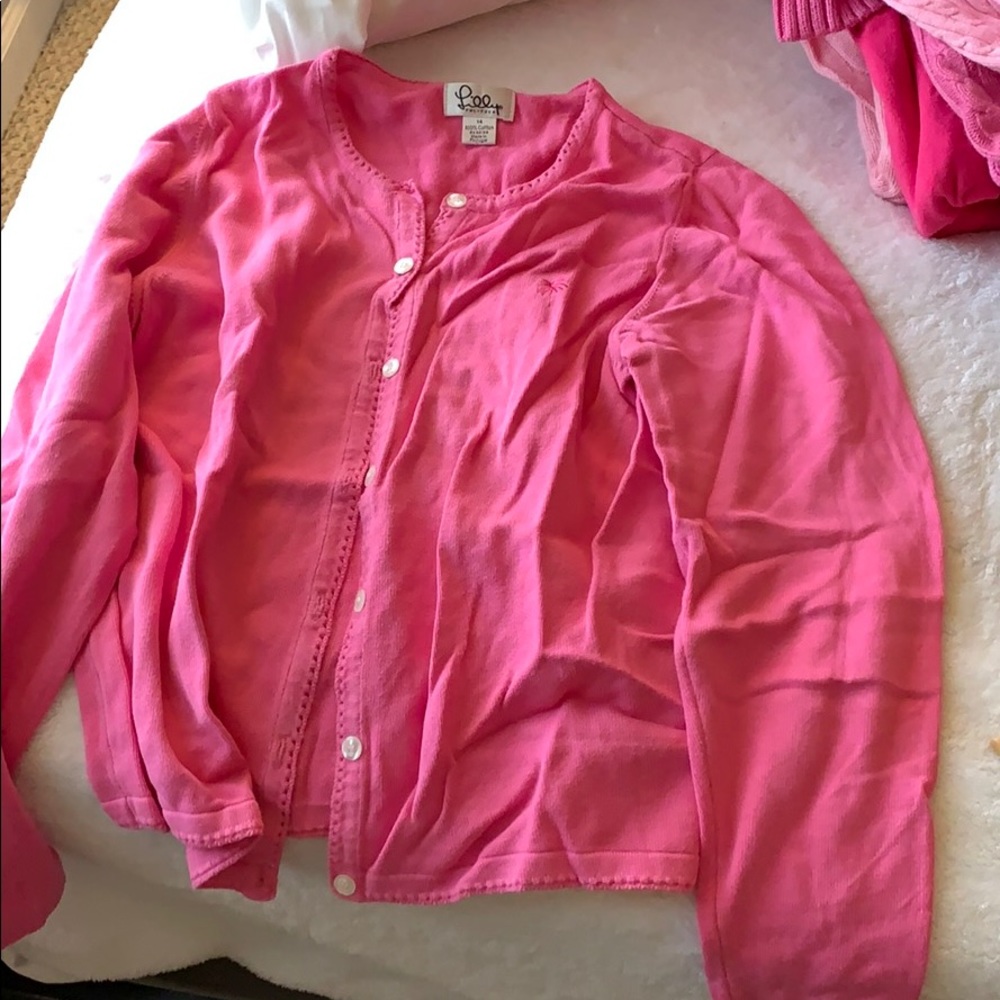 pink lilly cardigan